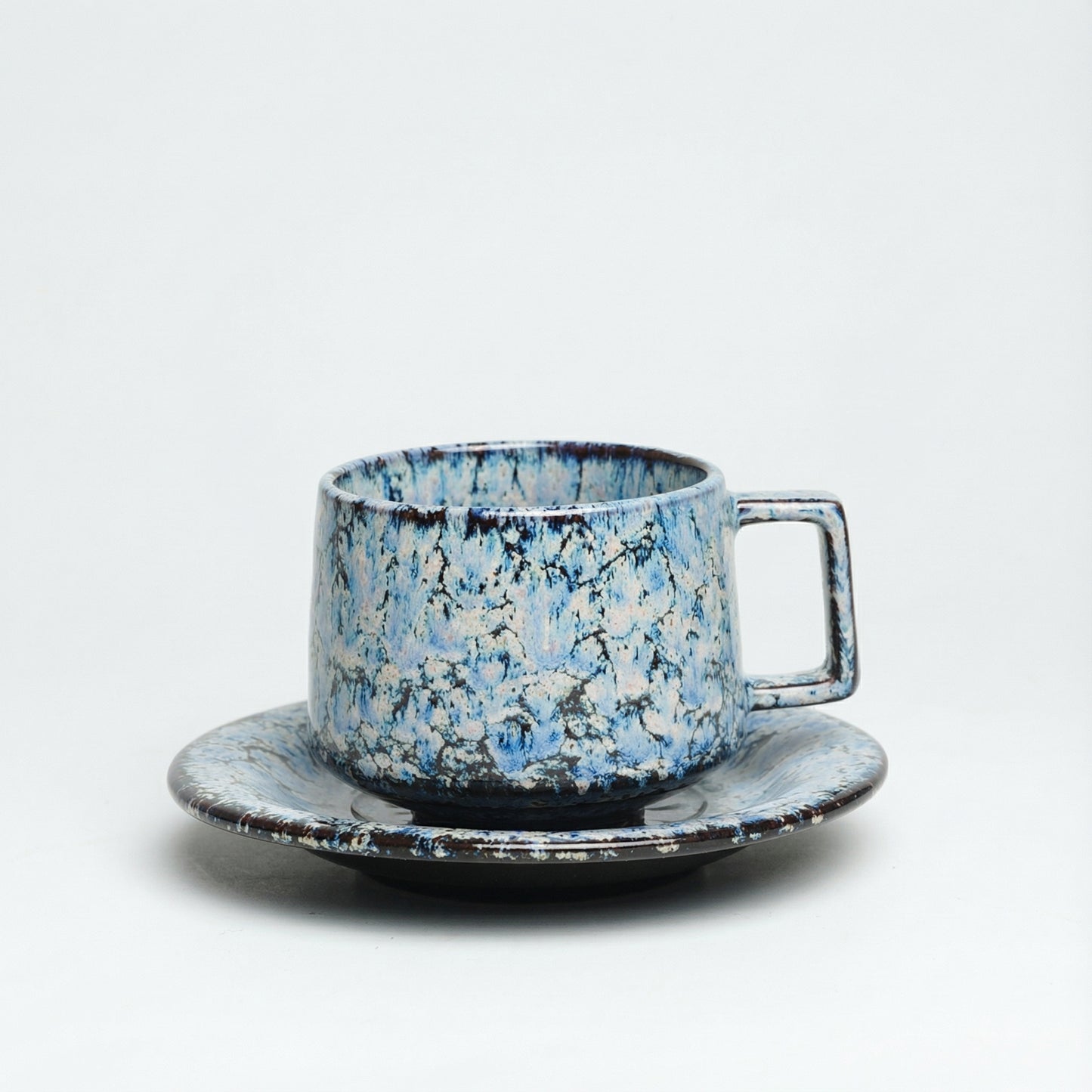 Artisan Reactive Glaze Cup & Saucer