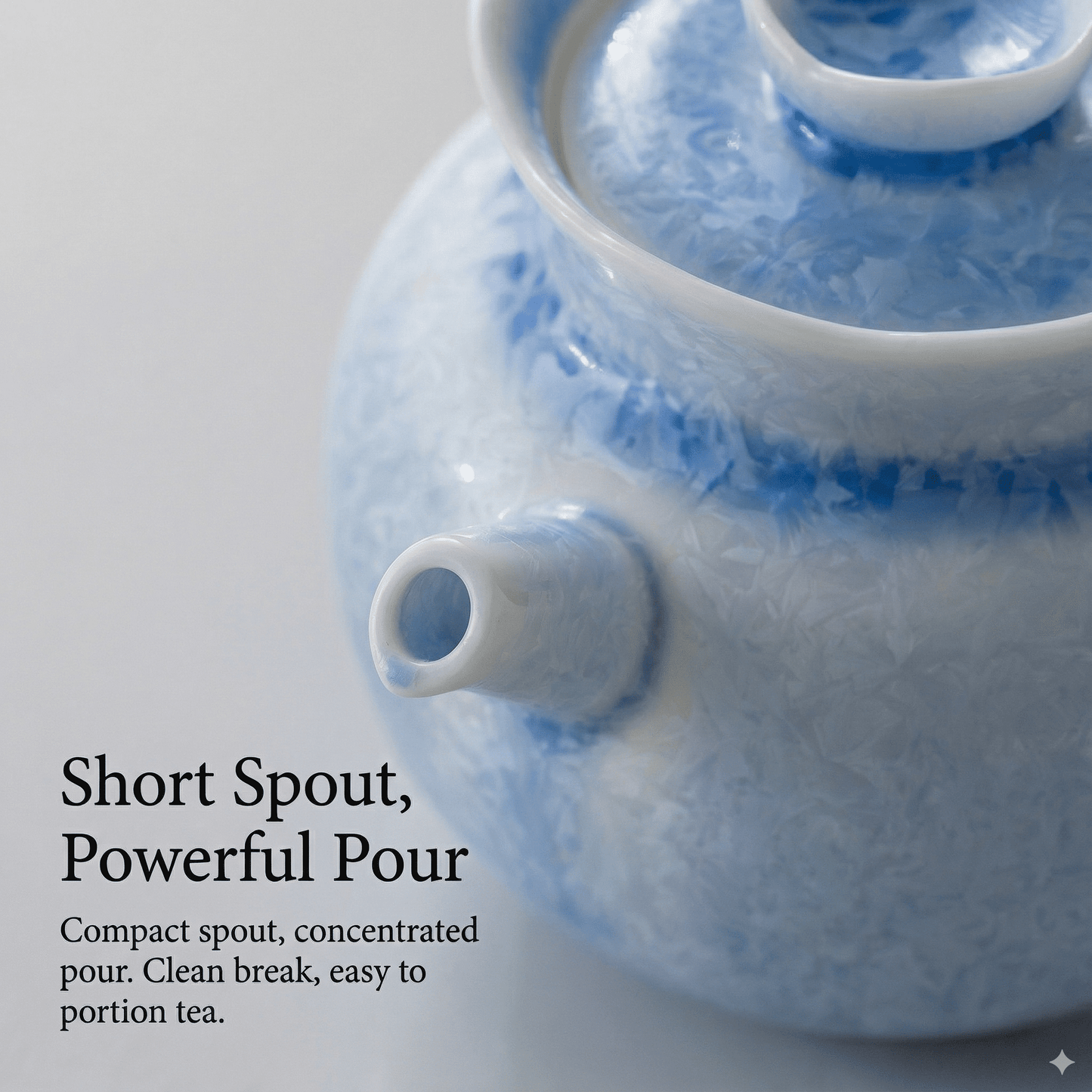 Crystalline Glaze Ceramic Lace Teapot