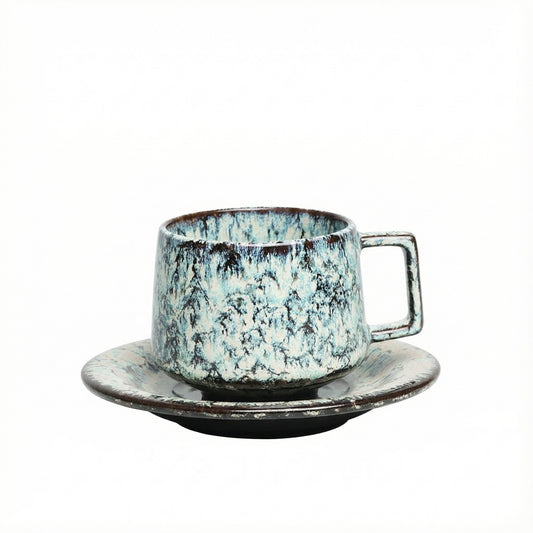 Oceanic Glaze Ceramic Cup & Saucer Set