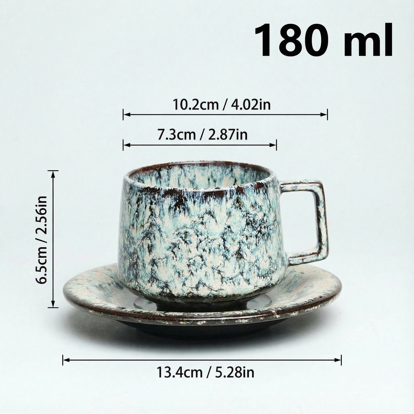 Turquoise | Flambé Glaze Coffee Cup