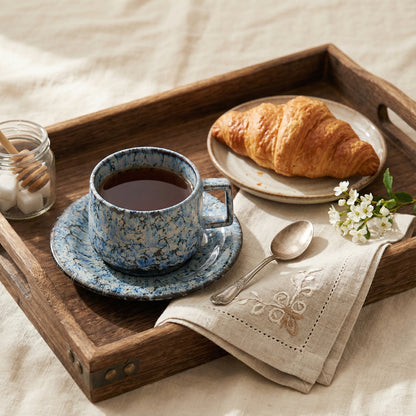 Artisan Reactive Glaze Cup & Saucer