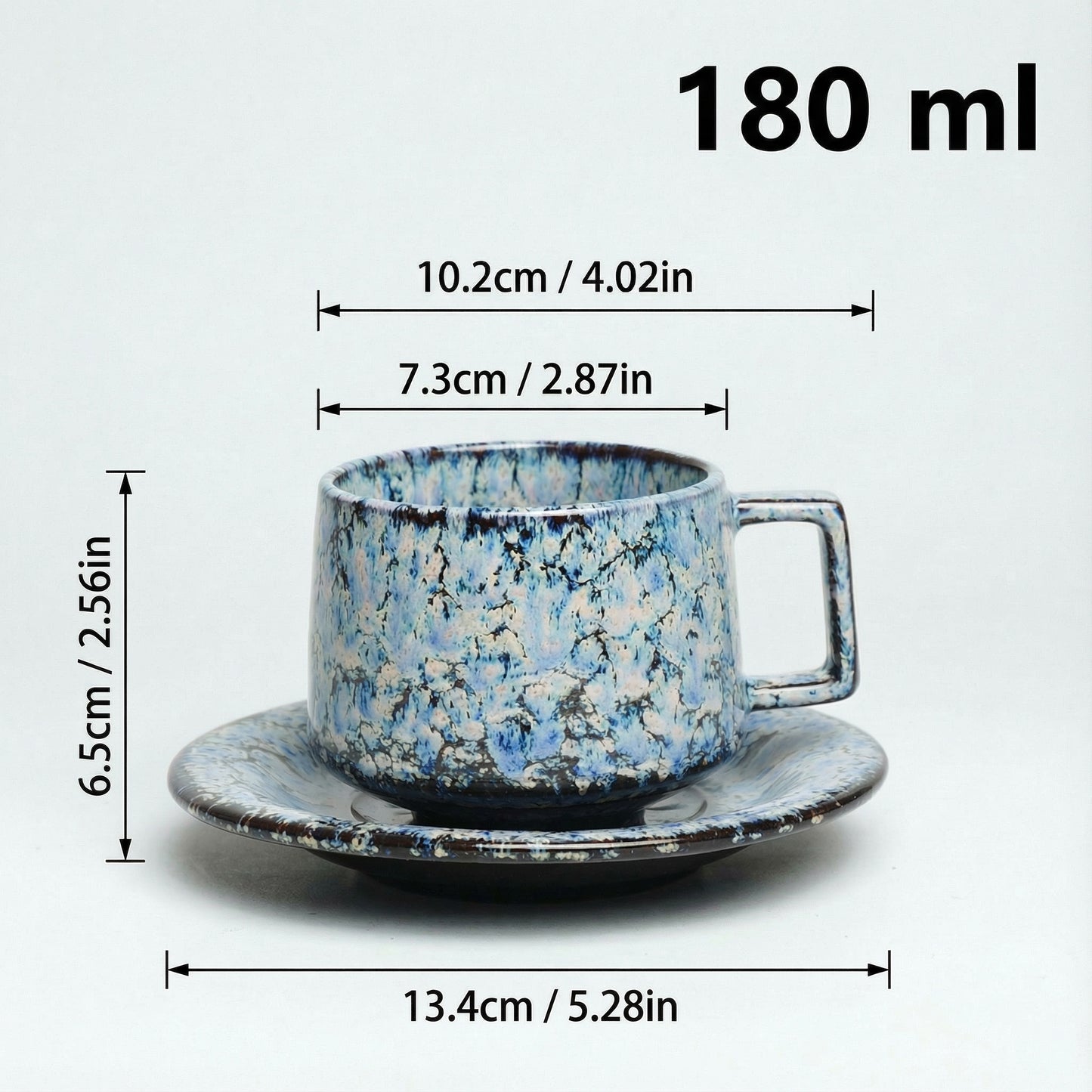 Aquamarine | Flambé Glaze Coffee Cup