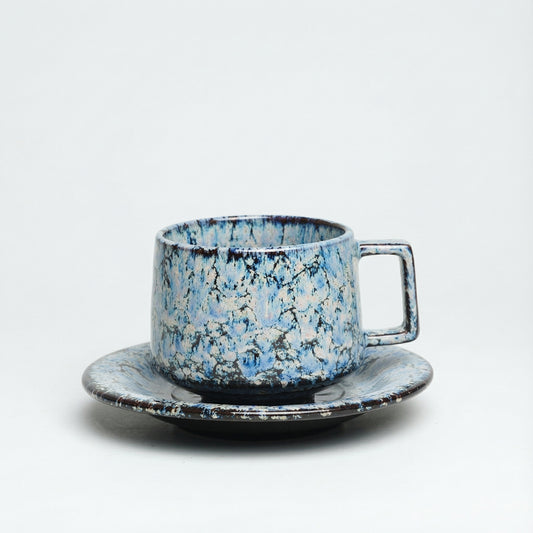 Artisan Reactive Glaze Cup & Saucer