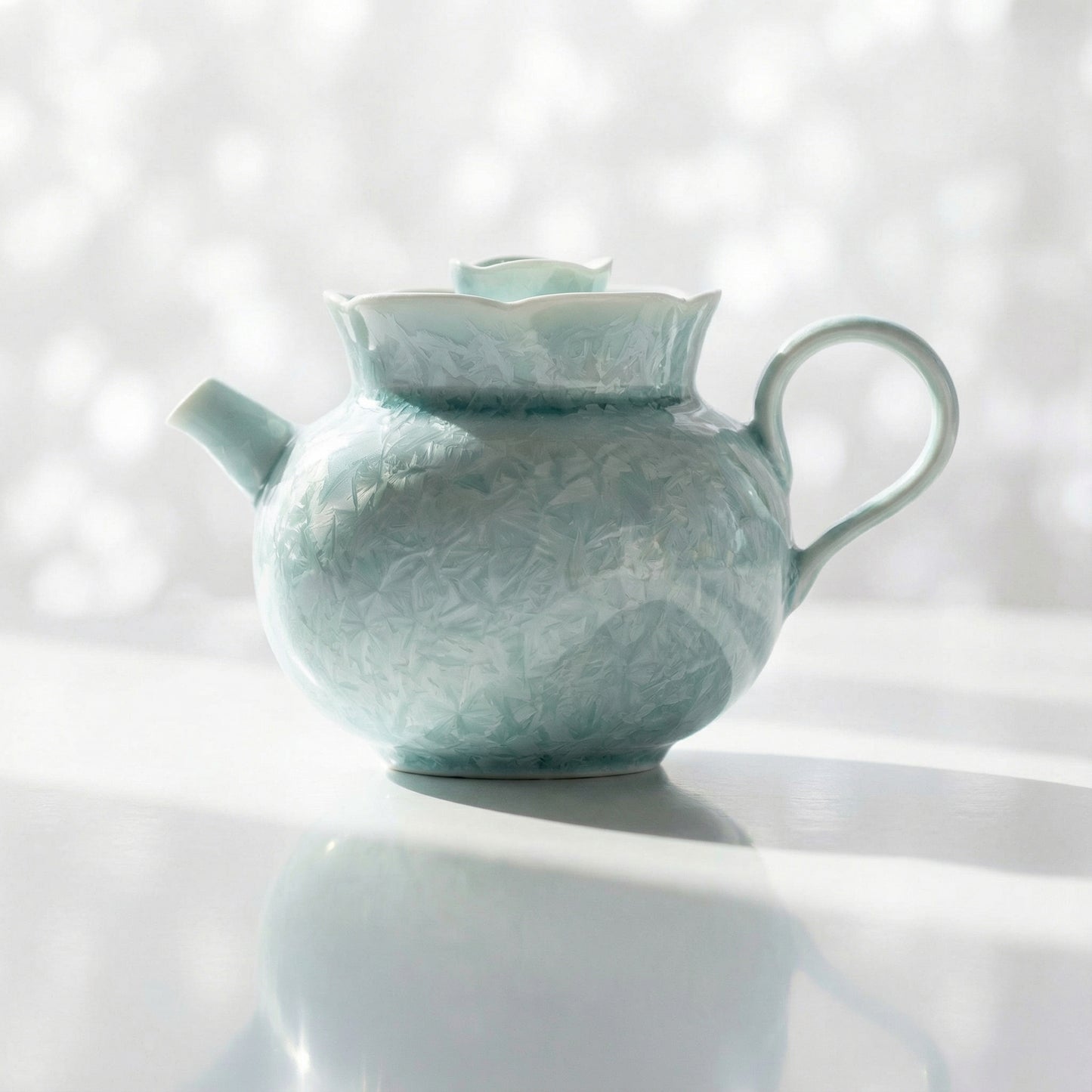 Crystalline Glaze Ceramic Lace Teapot