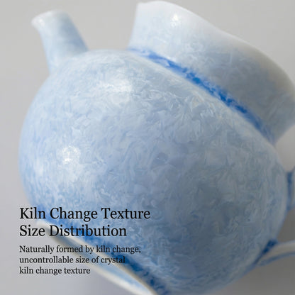 Crystalline Glaze Ceramic Lace Teapot