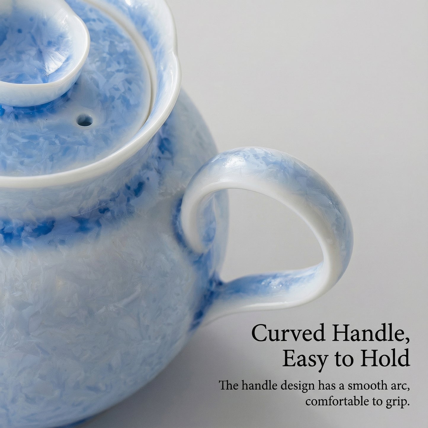 Crystalline Glaze Ceramic Lace Teapot