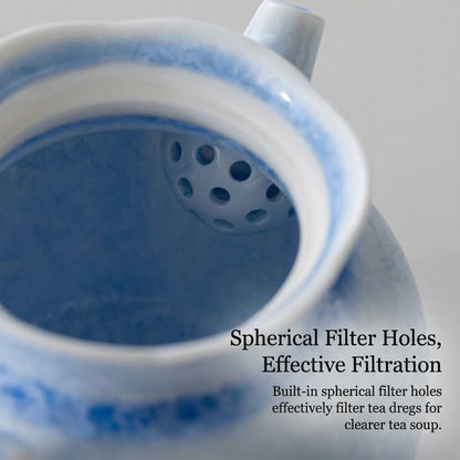 Crystalline Glaze Ceramic Lace Teapot