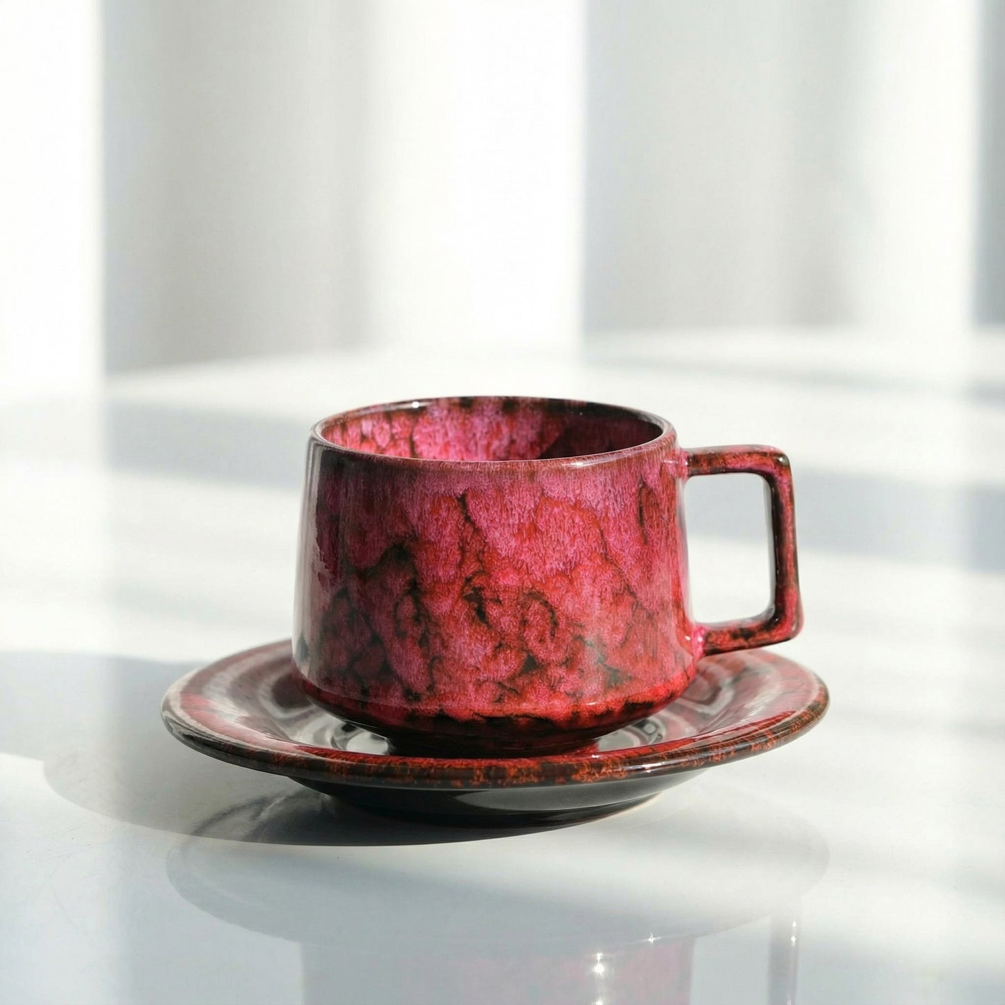 Ruby | Flambé Glaze Coffee Cup