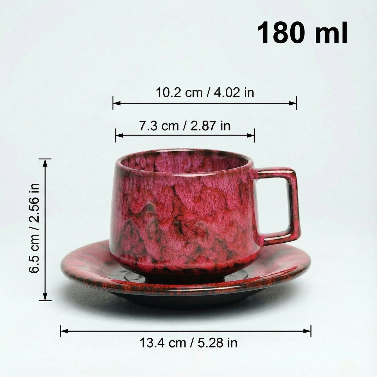 Ruby | Flambé Glaze Coffee Cup