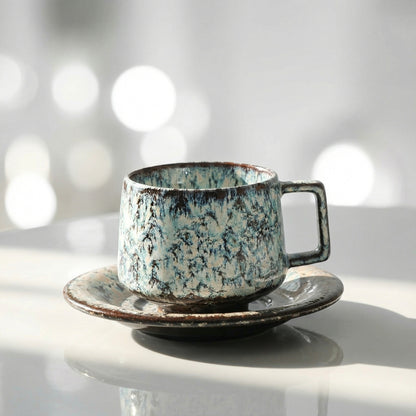 Turquoise | Flambé Glaze Coffee Cup